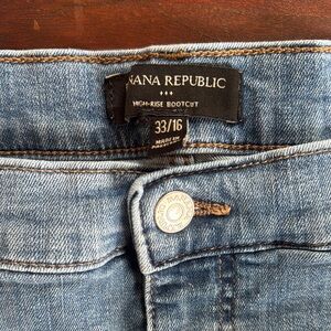 Banana Republic Women's Blue High-Rise Bootcut Jeans